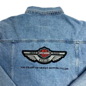 2003 Harley Davidson 100 Year Anniversary Denim Jacket XL