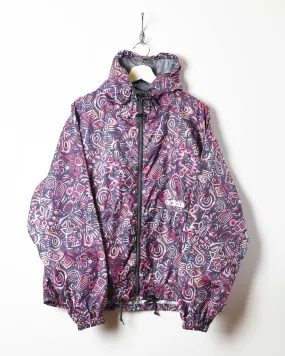 Adidas All-Over Print Hooded Windbreaker Jacket - Medium