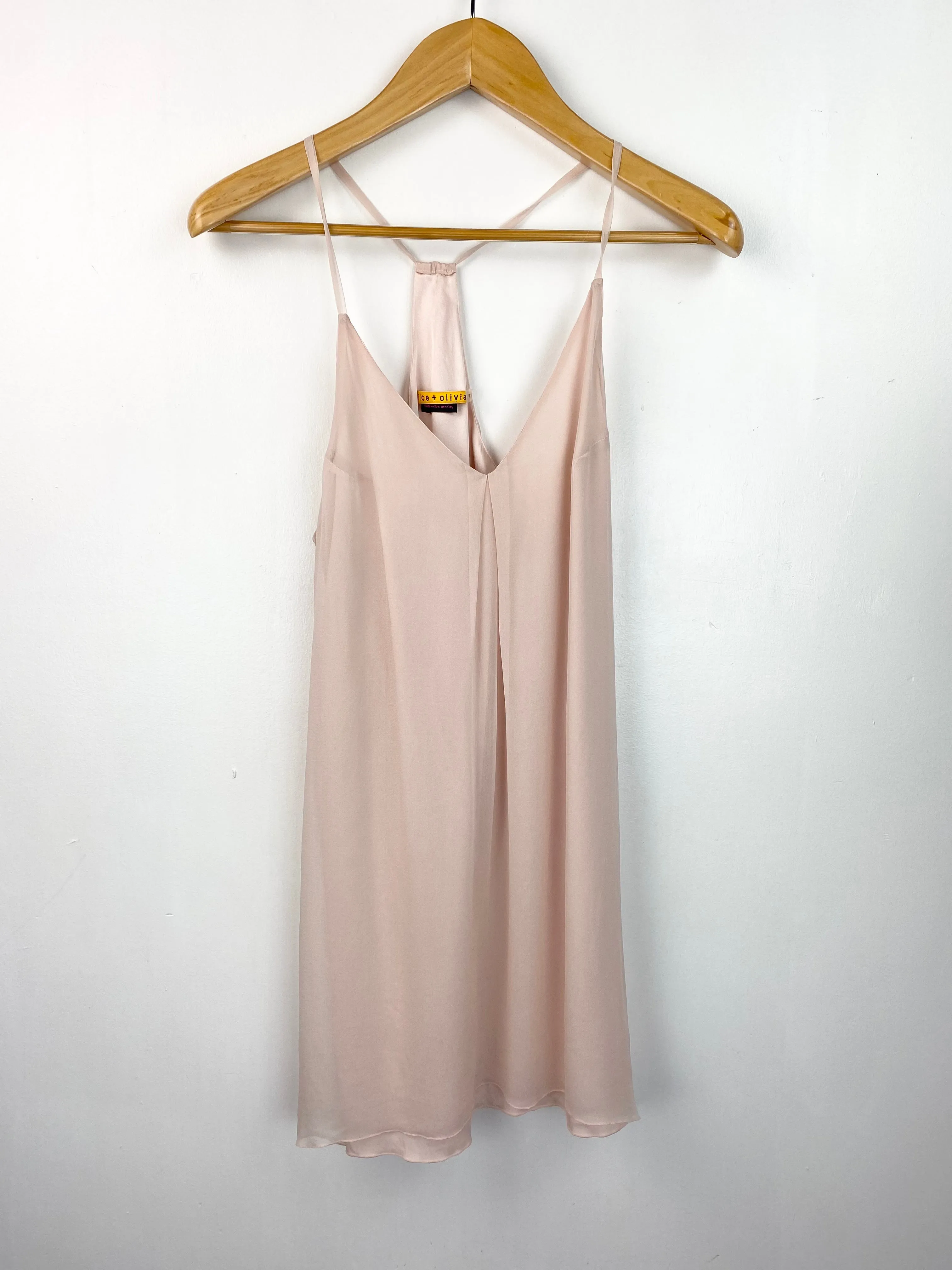 Alice   Olivia Baby Pink Silk Slip - AU 6 / 8