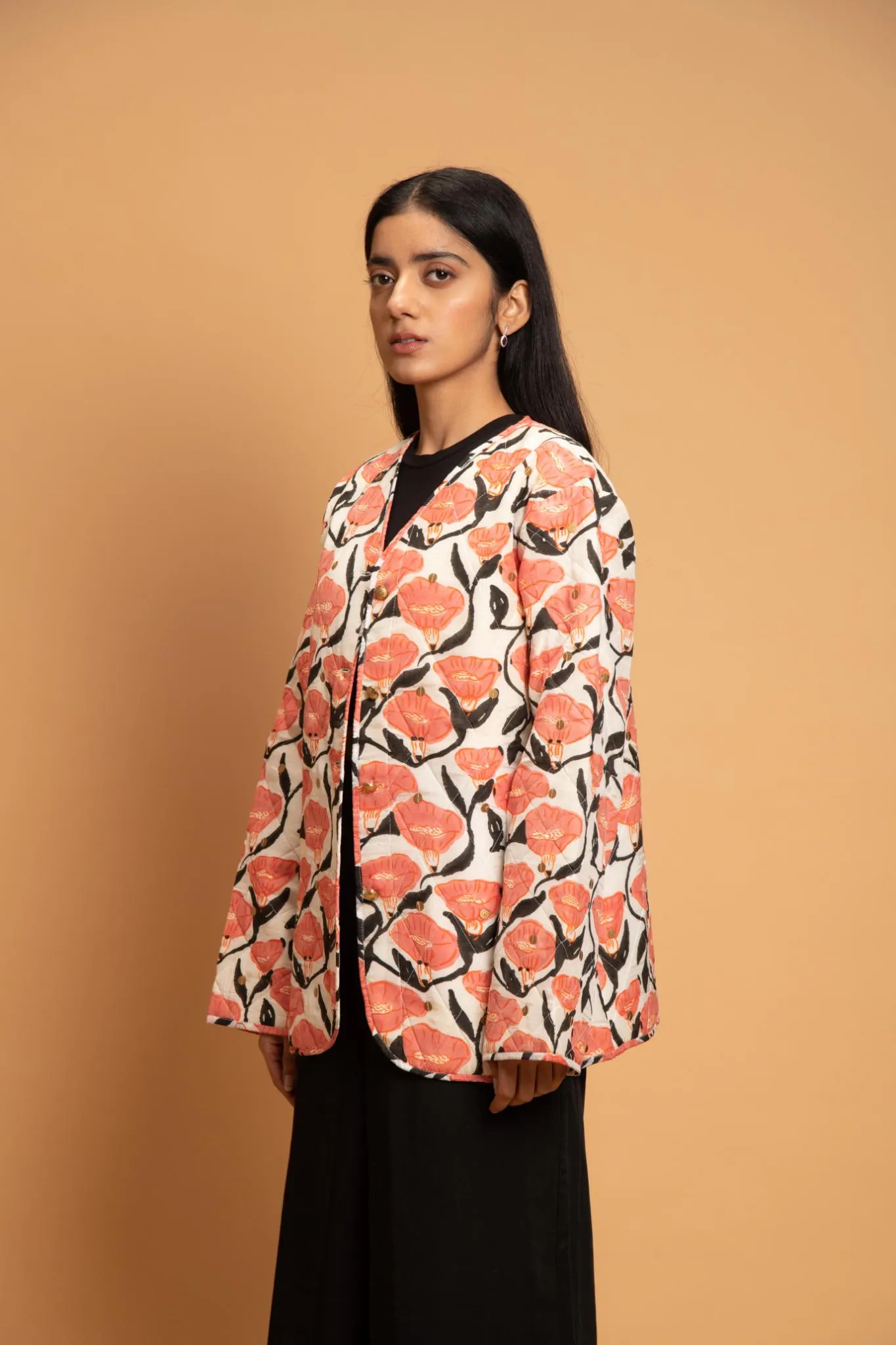 Azalea Bomber Jacket in Outlined Florals