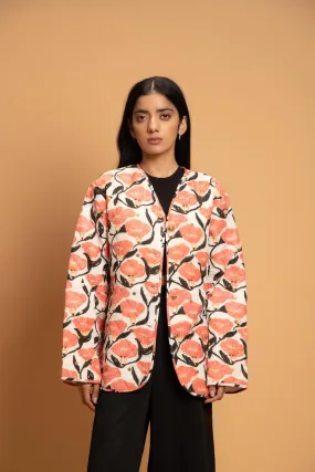 Azalea Bomber Jacket in Outlined Florals