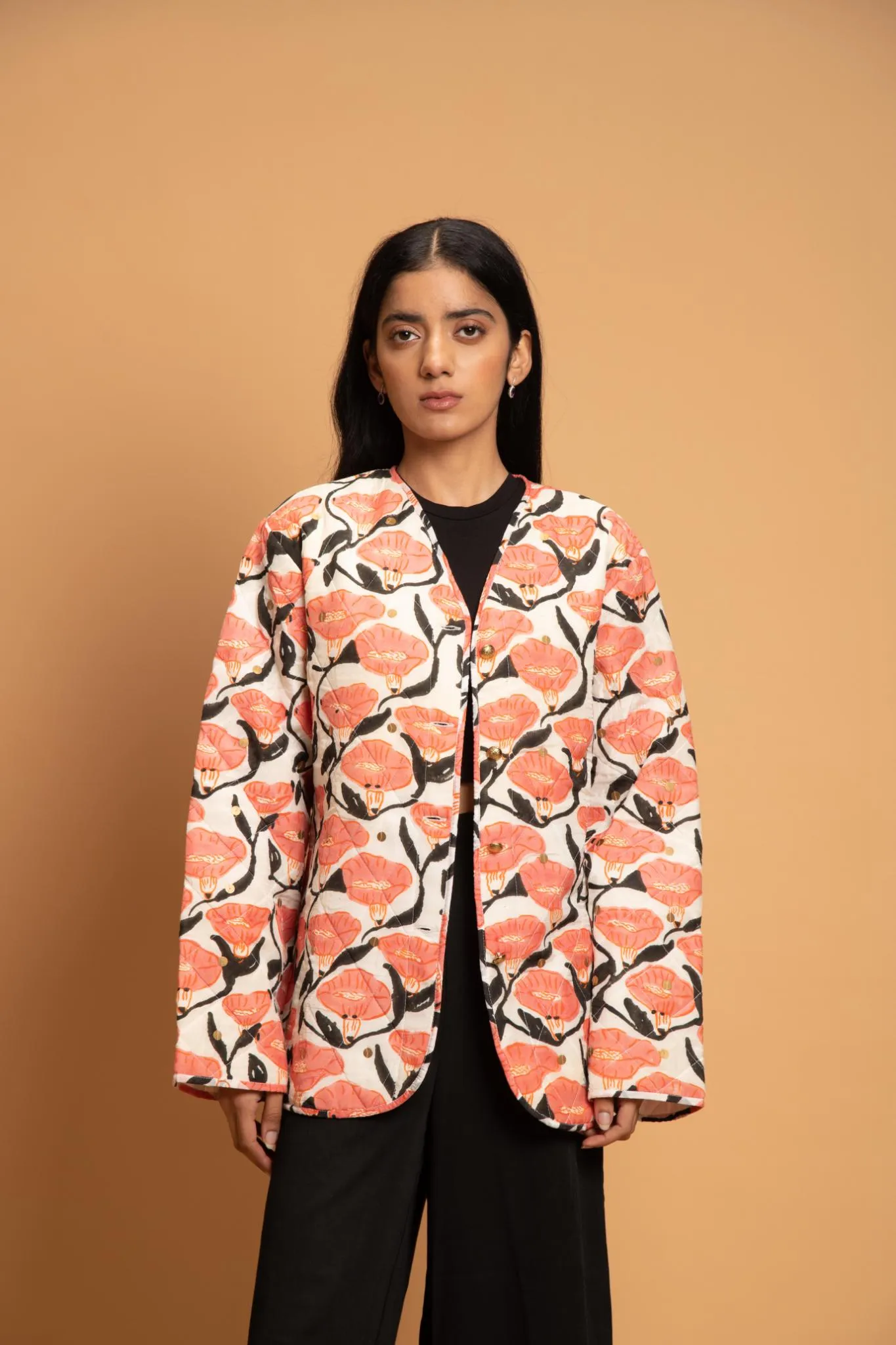 Azalea Bomber Jacket in Outlined Florals