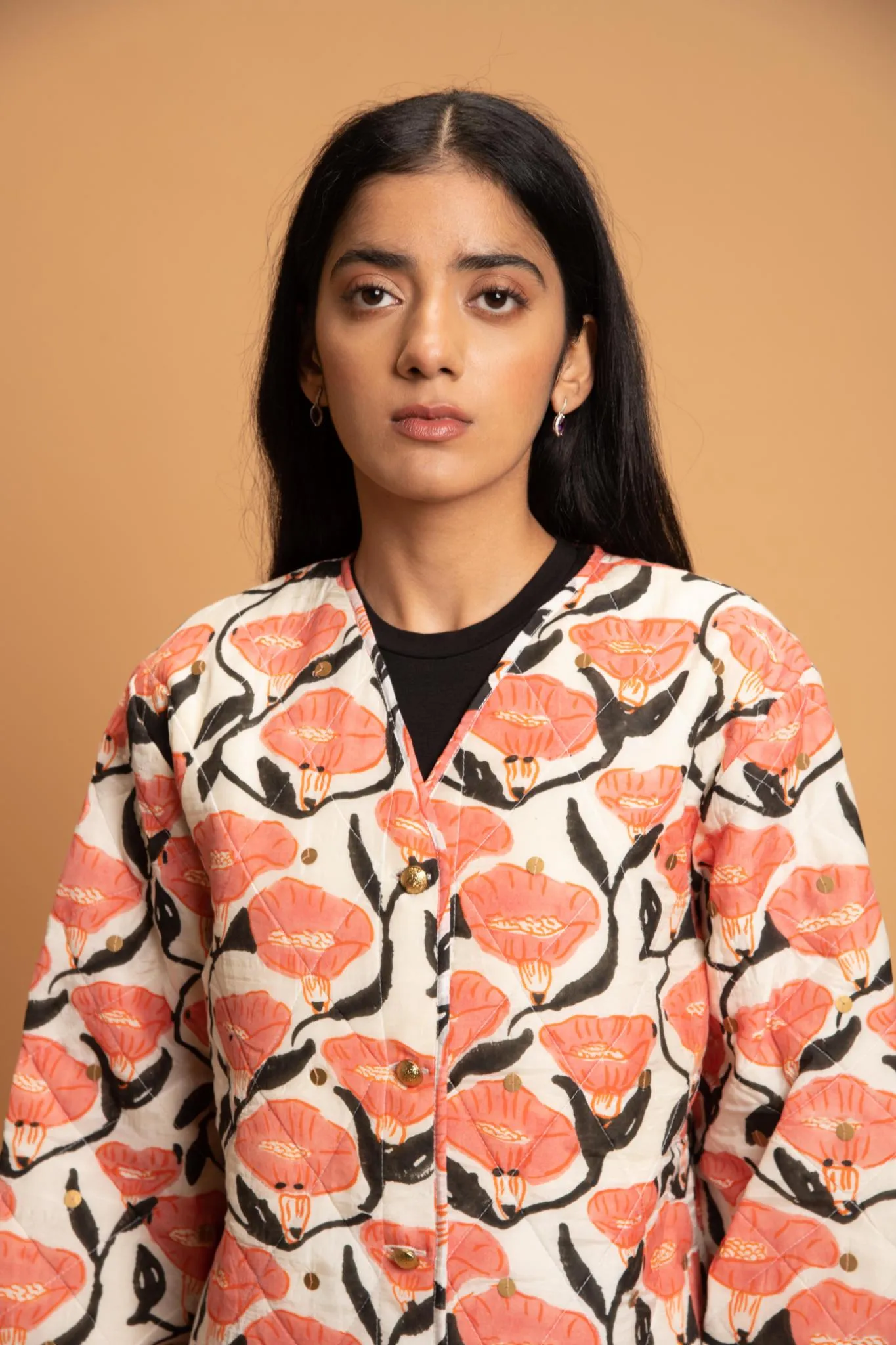 Azalea Bomber Jacket in Outlined Florals