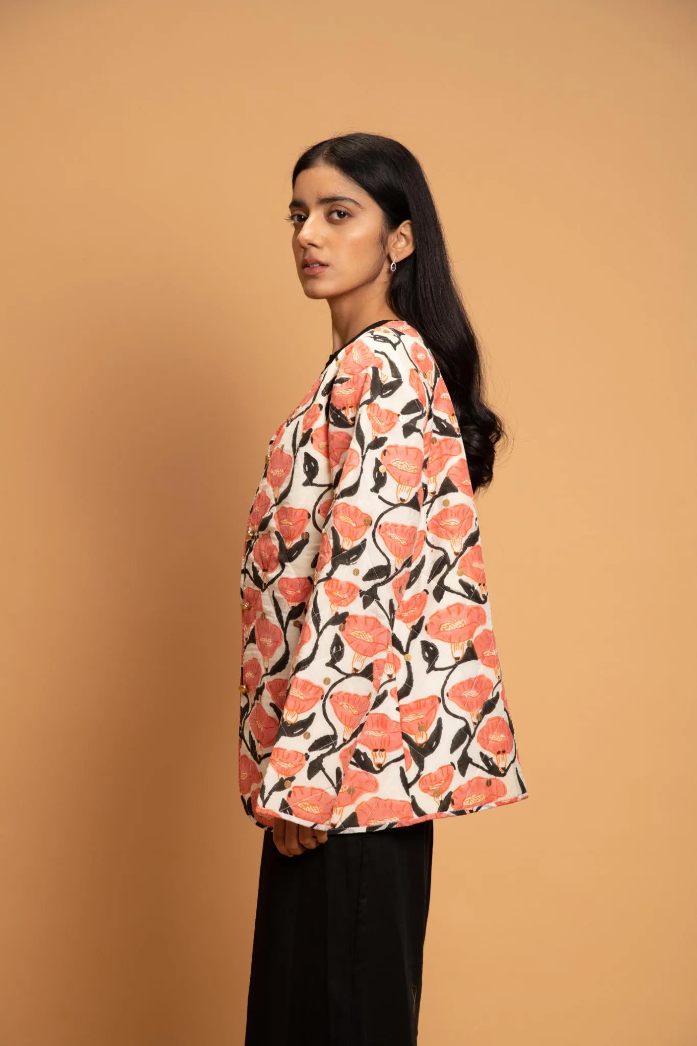 Azalea Bomber Jacket in Outlined Florals