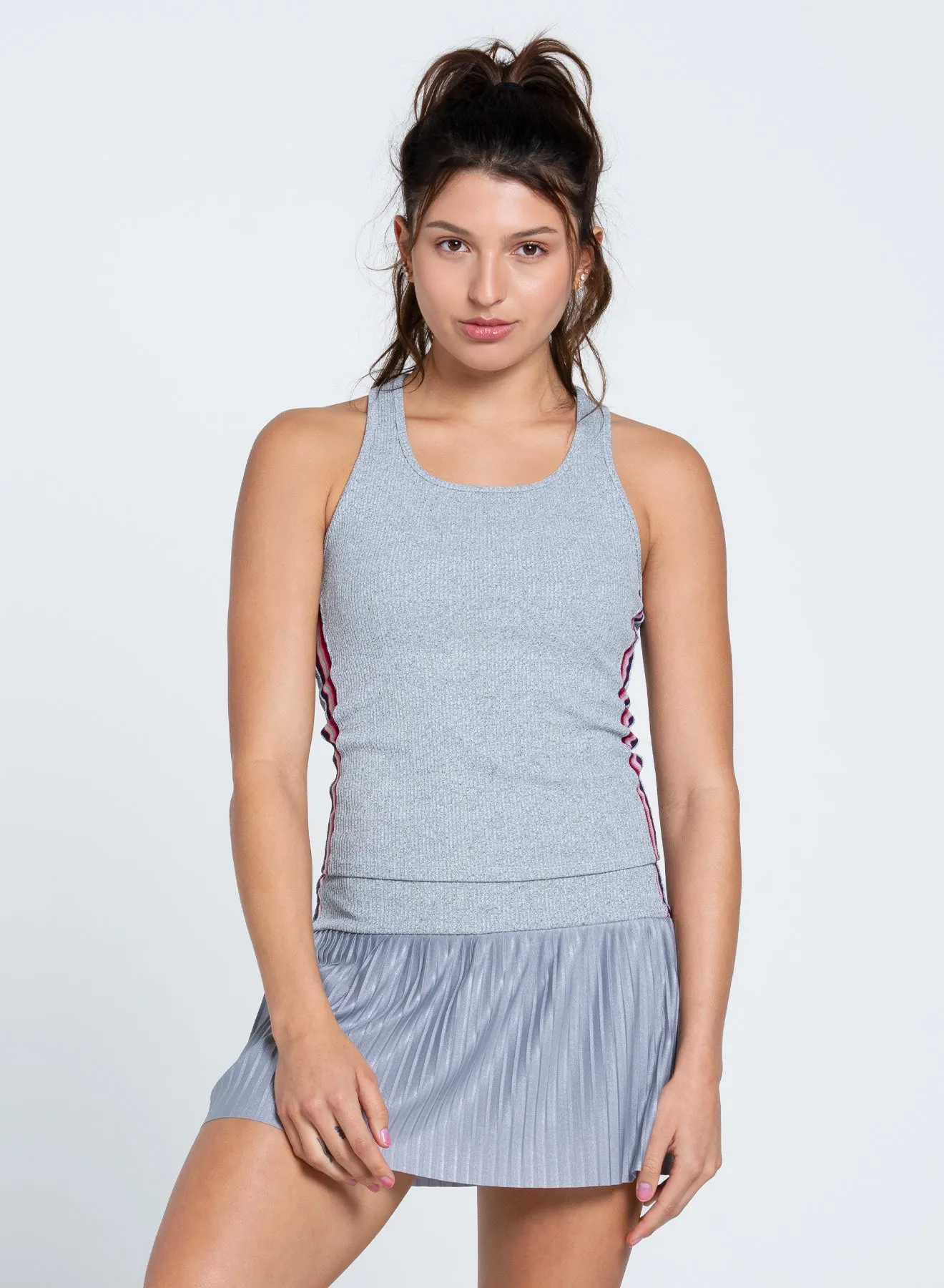 Berry Stripe Rib Tank