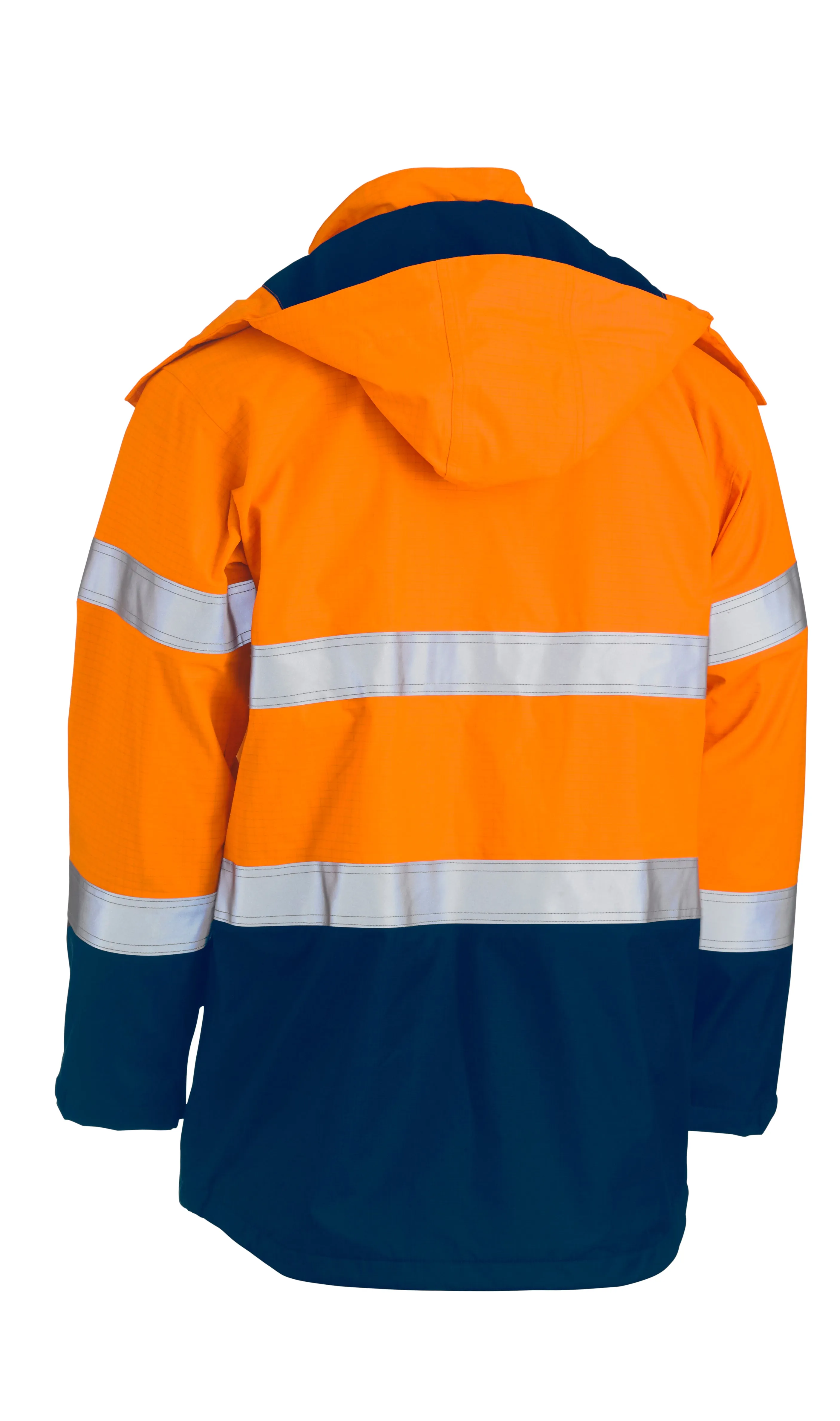 BJ8110T Bisley Taped Two Tone Hi Vis FR Wet Weather Shell Jacket