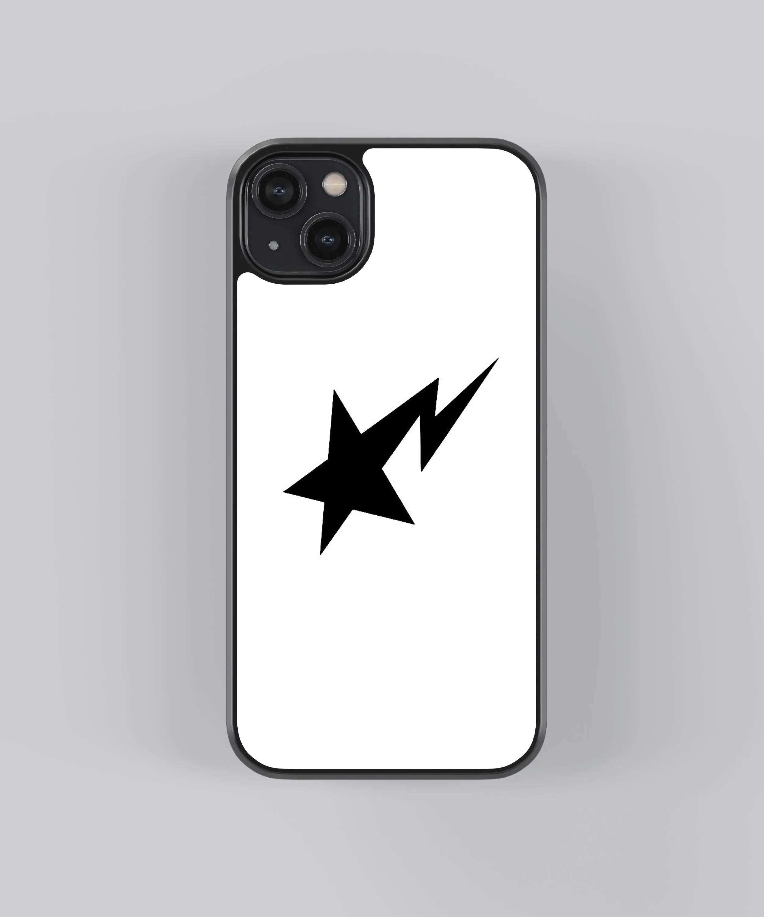 Black lightning Star Y2K Glass Phone Case Cover