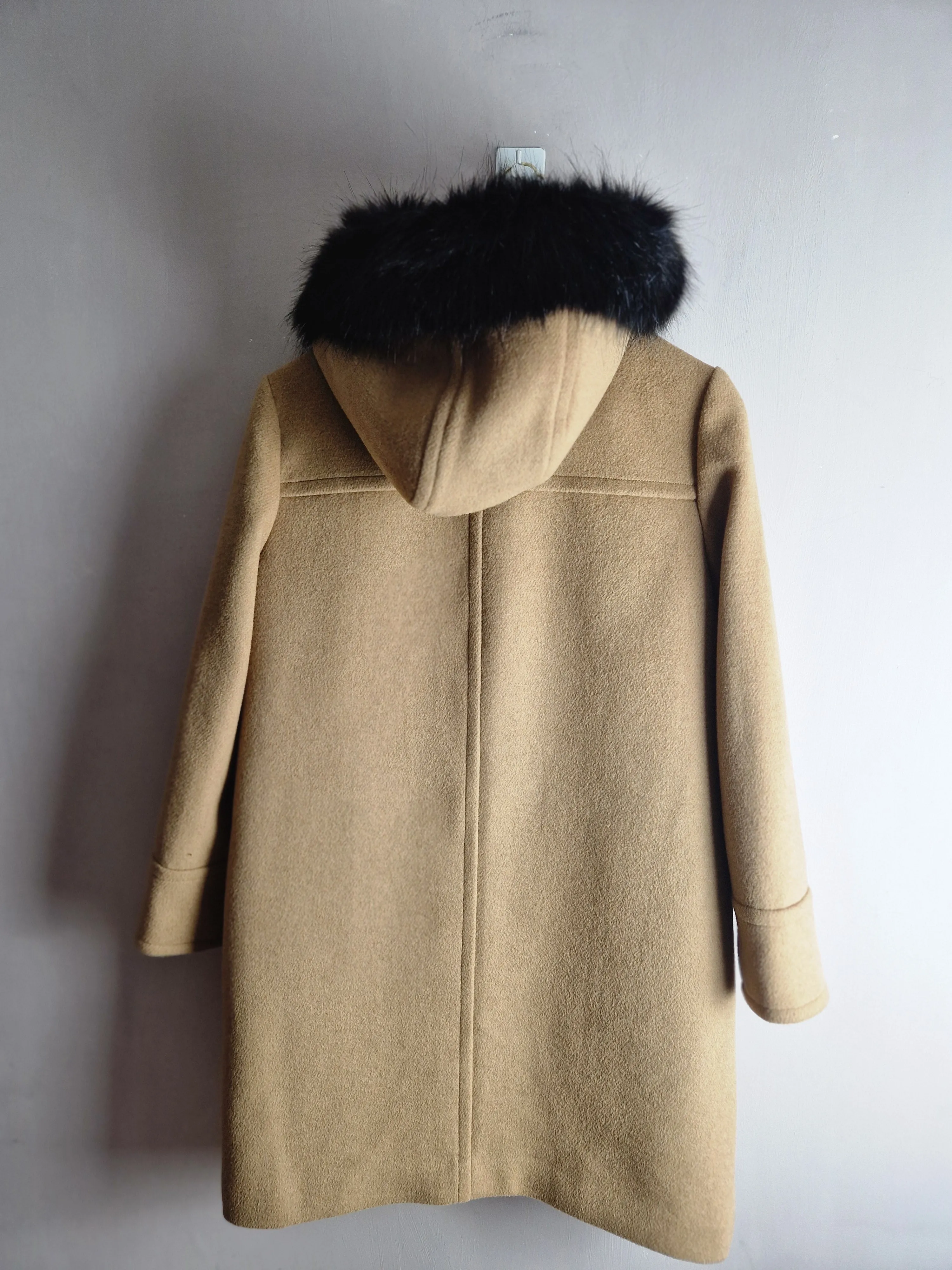 Boden tan wool blend duffle coat - size 12 P