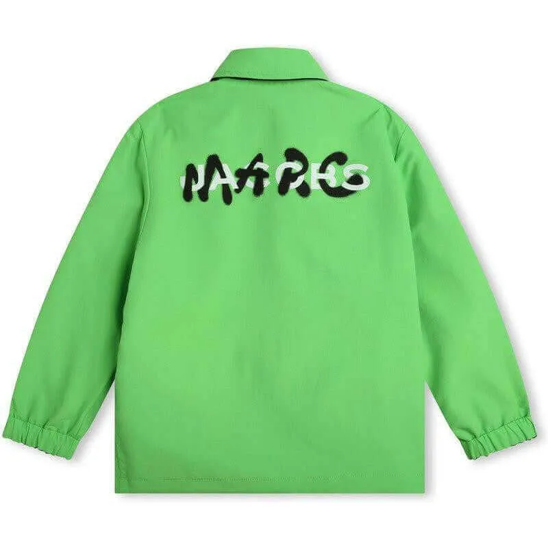 Boys Black Reversible Graffiti Logo Jacket