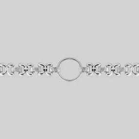 BRIDGET. Fancy Link Chain Choker - Silver