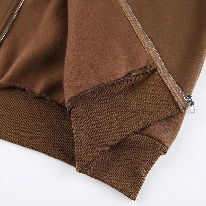 Brown Zip Hoodie