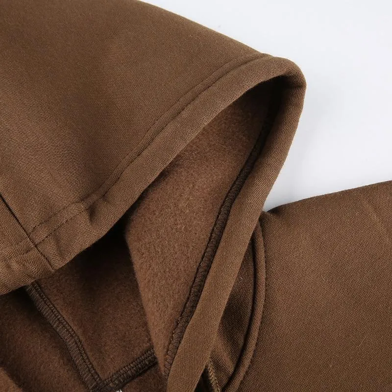 Brown Zip Hoodie