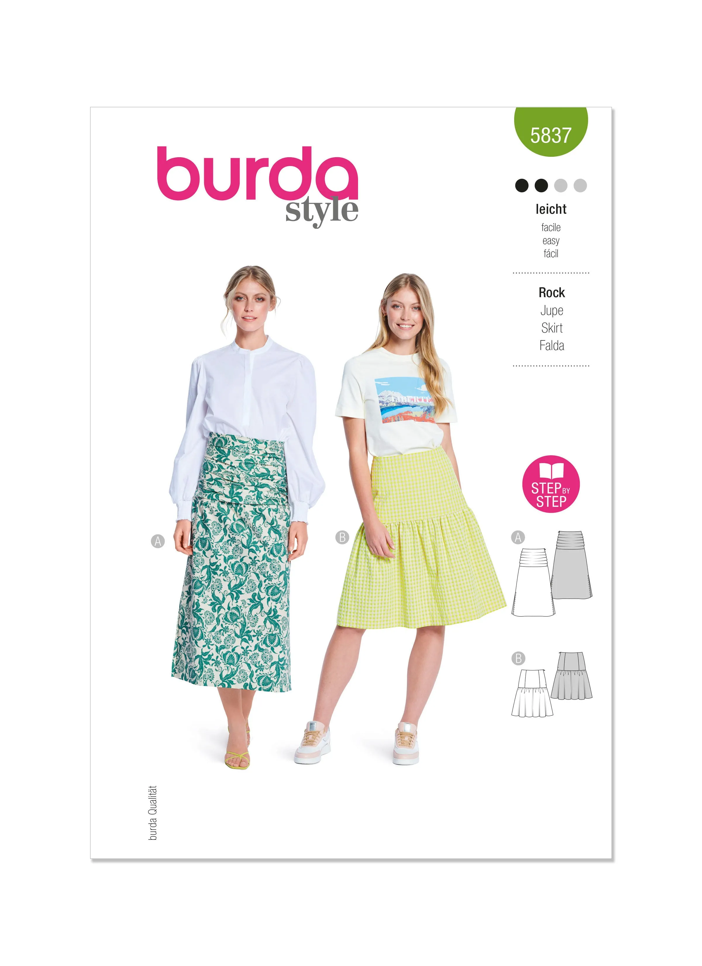 Burda Pattern B5837 Misses' Skirt