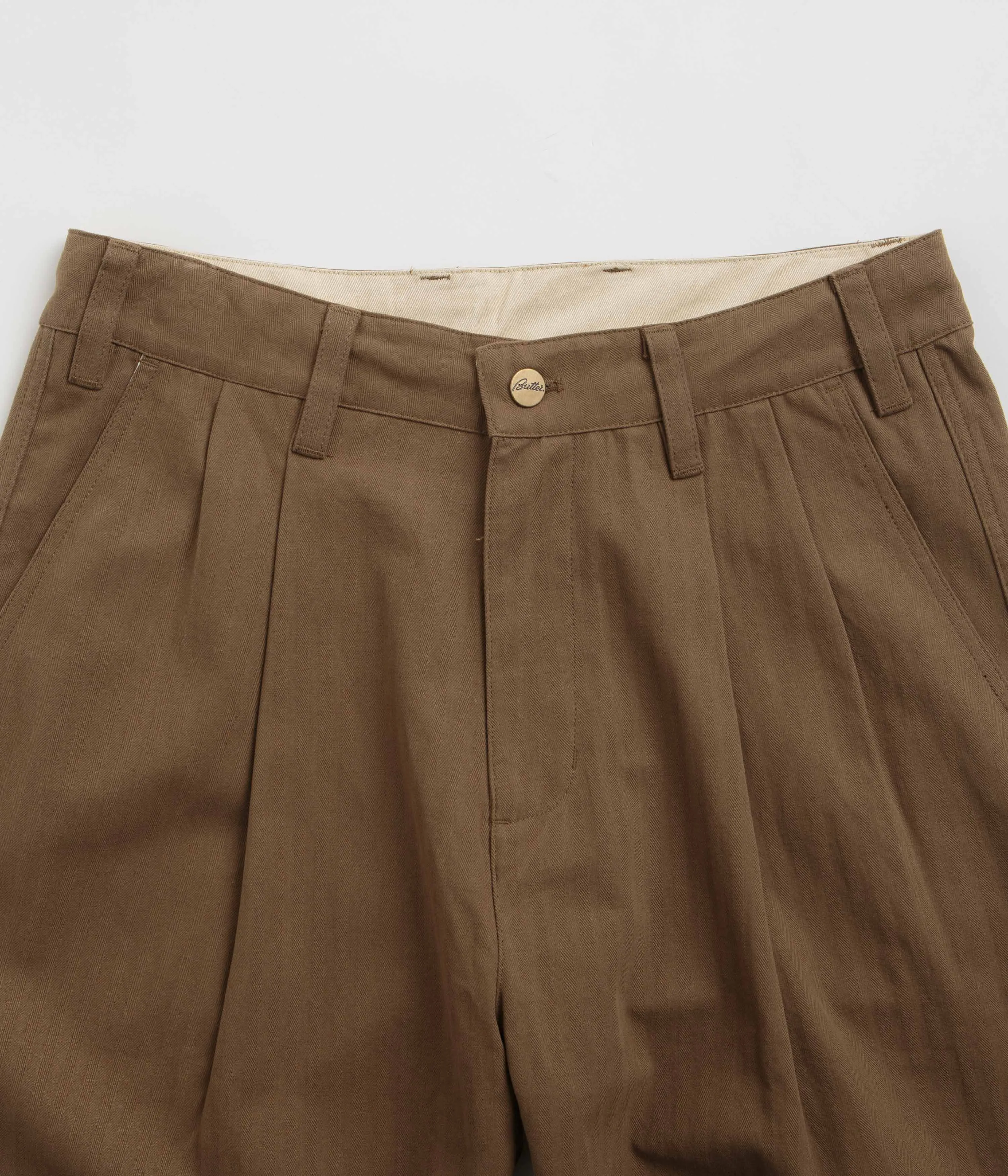 Butter Goods Pleated Trousers - Brown