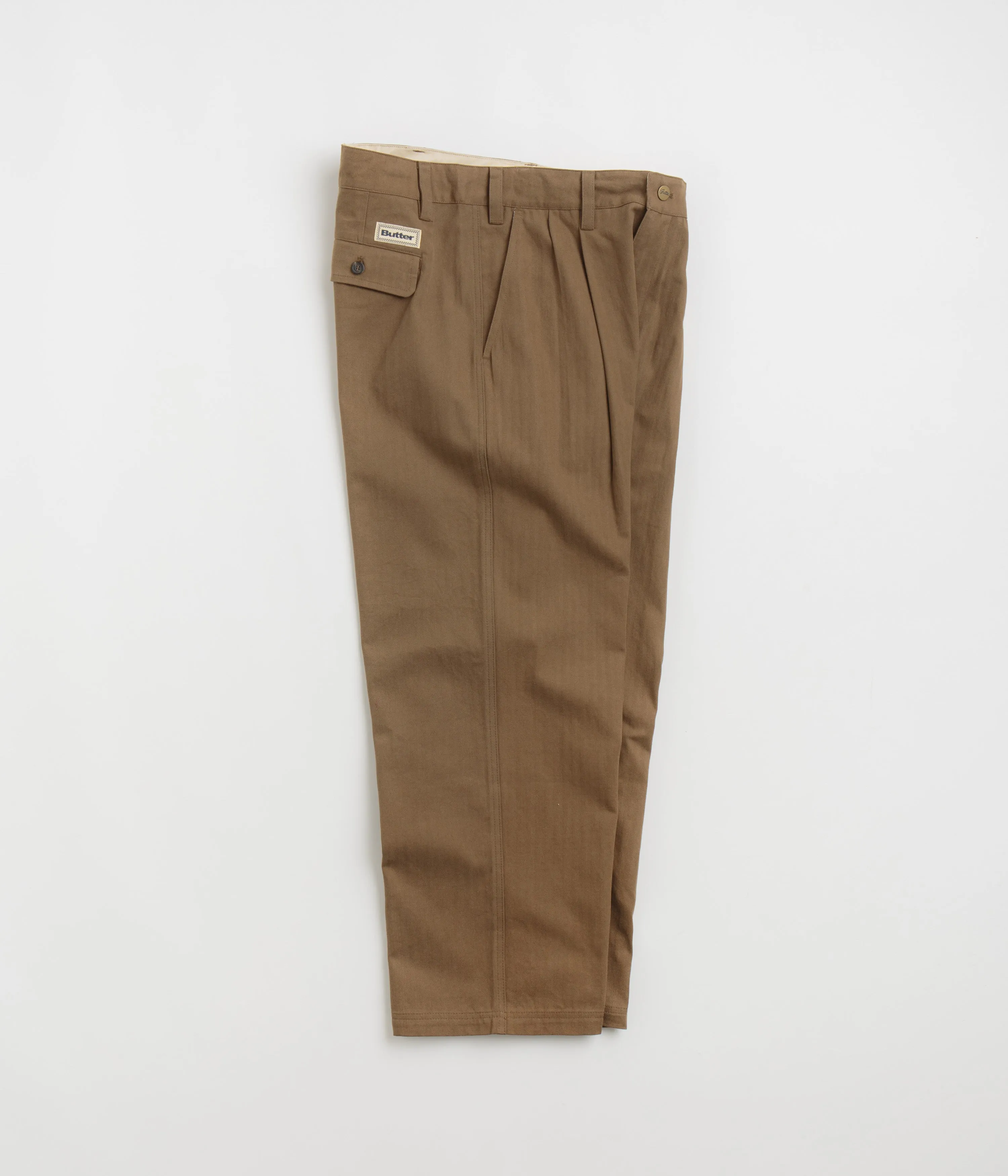 Butter Goods Pleated Trousers - Brown