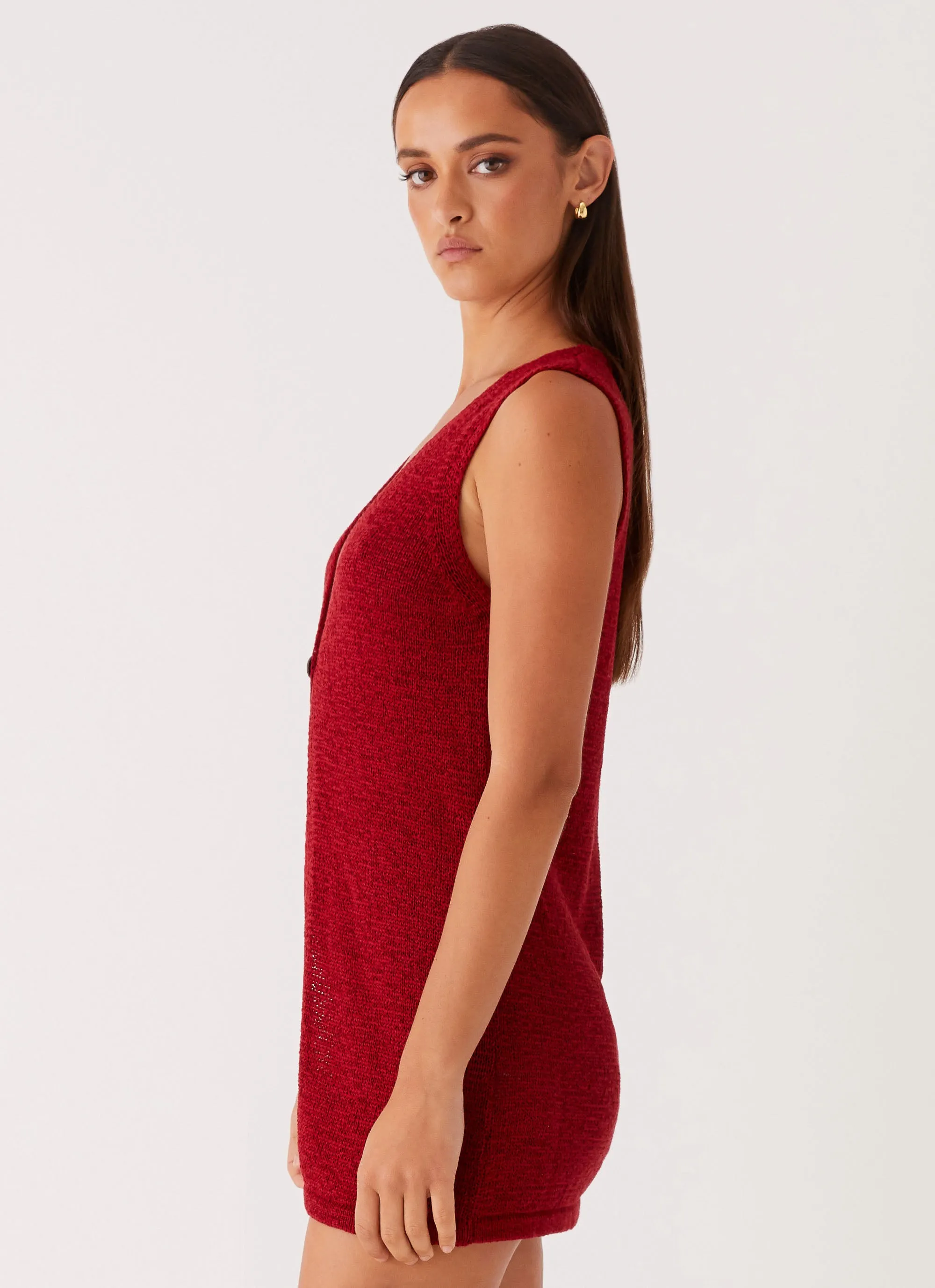 Capri Glow Knit Top - Maroon