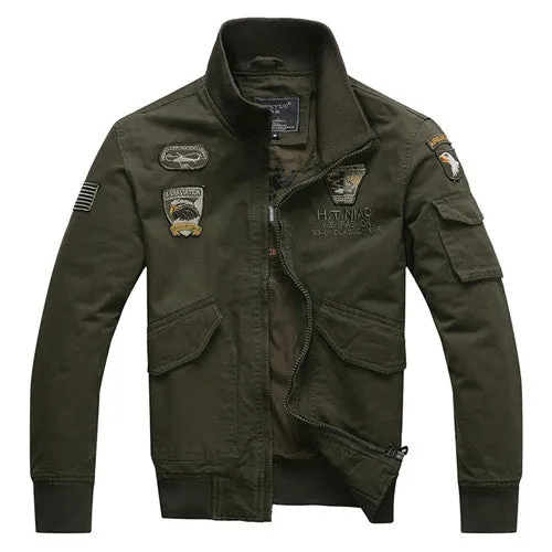 Classic Military Cargo Bomber Jacket