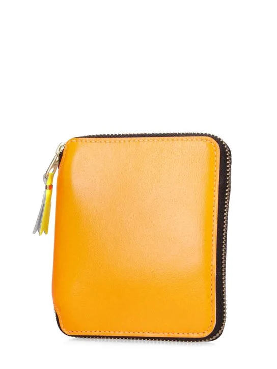 Comme des Garçons Wallet   Super neon leather line zip wallet 