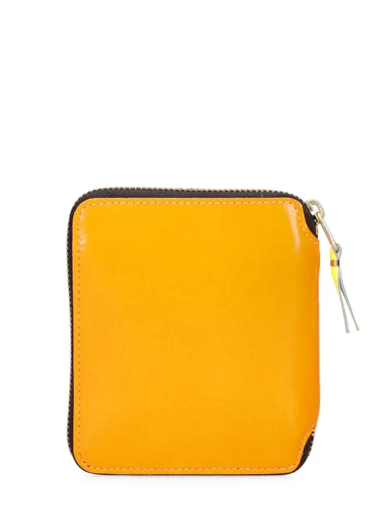 Comme des Garçons Wallet   Super neon leather line zip wallet 