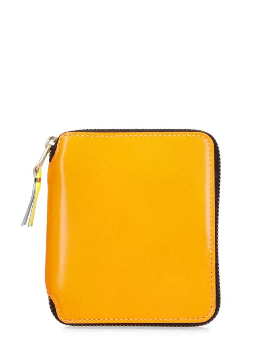 Comme des Garçons Wallet   Super neon leather line zip wallet 