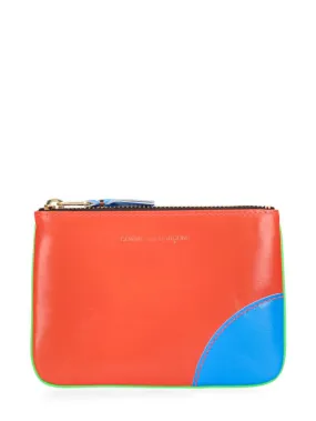 Comme des Garçons Wallet   Super neon leather line zip wallet 