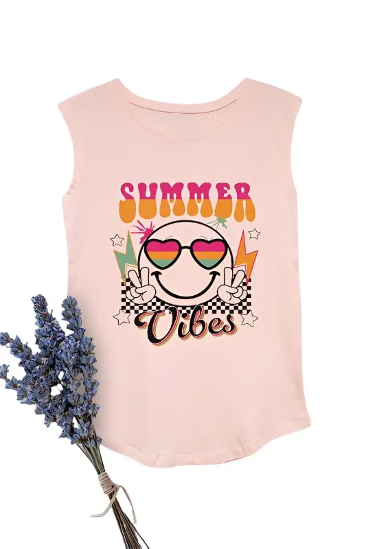 Cotton Modal 100% Printed Graphic Sleeveless Tank