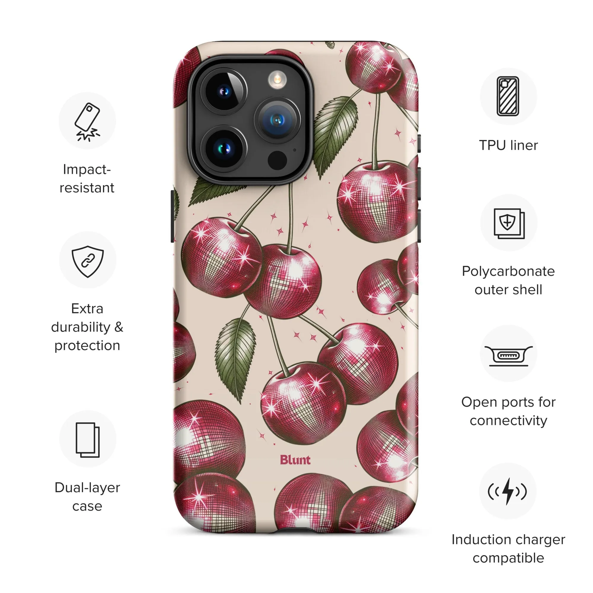 Cream Cherry Party iPhone Case