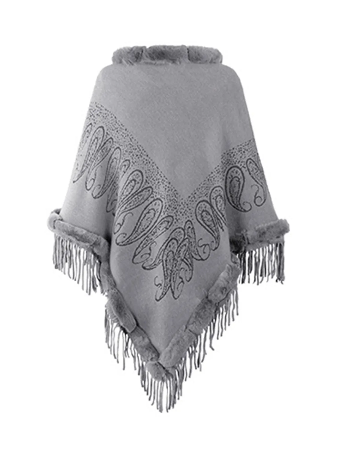 Daniella™ | Fringe Cape Sleeve Poncho