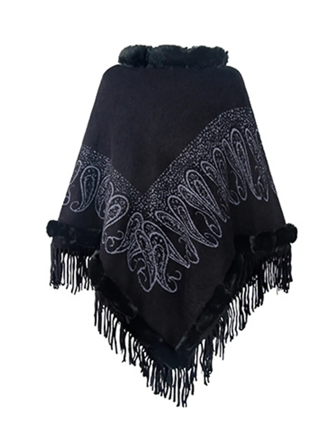 Daniella™ | Fringe Cape Sleeve Poncho