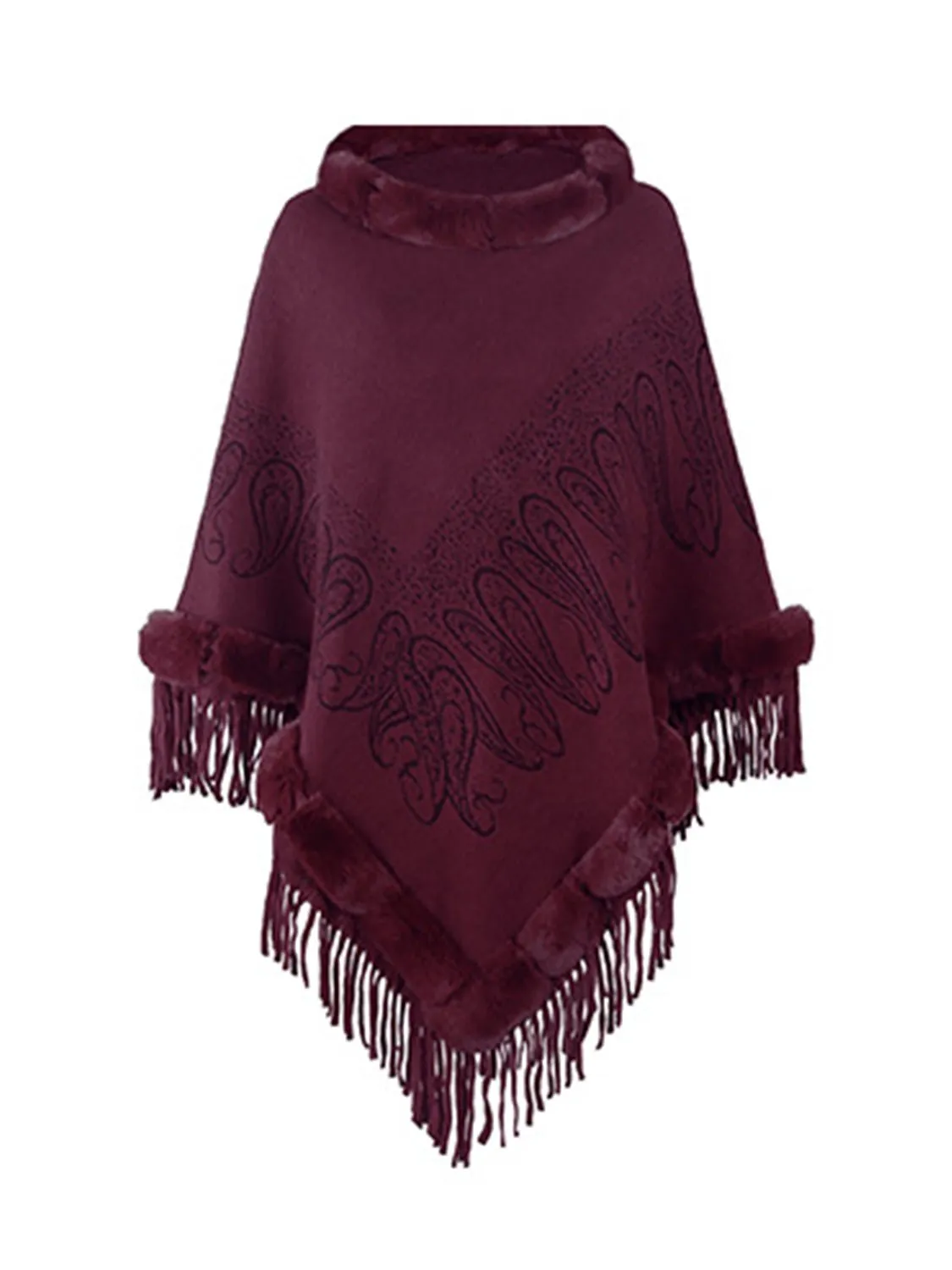 Daniella™ | Fringe Cape Sleeve Poncho