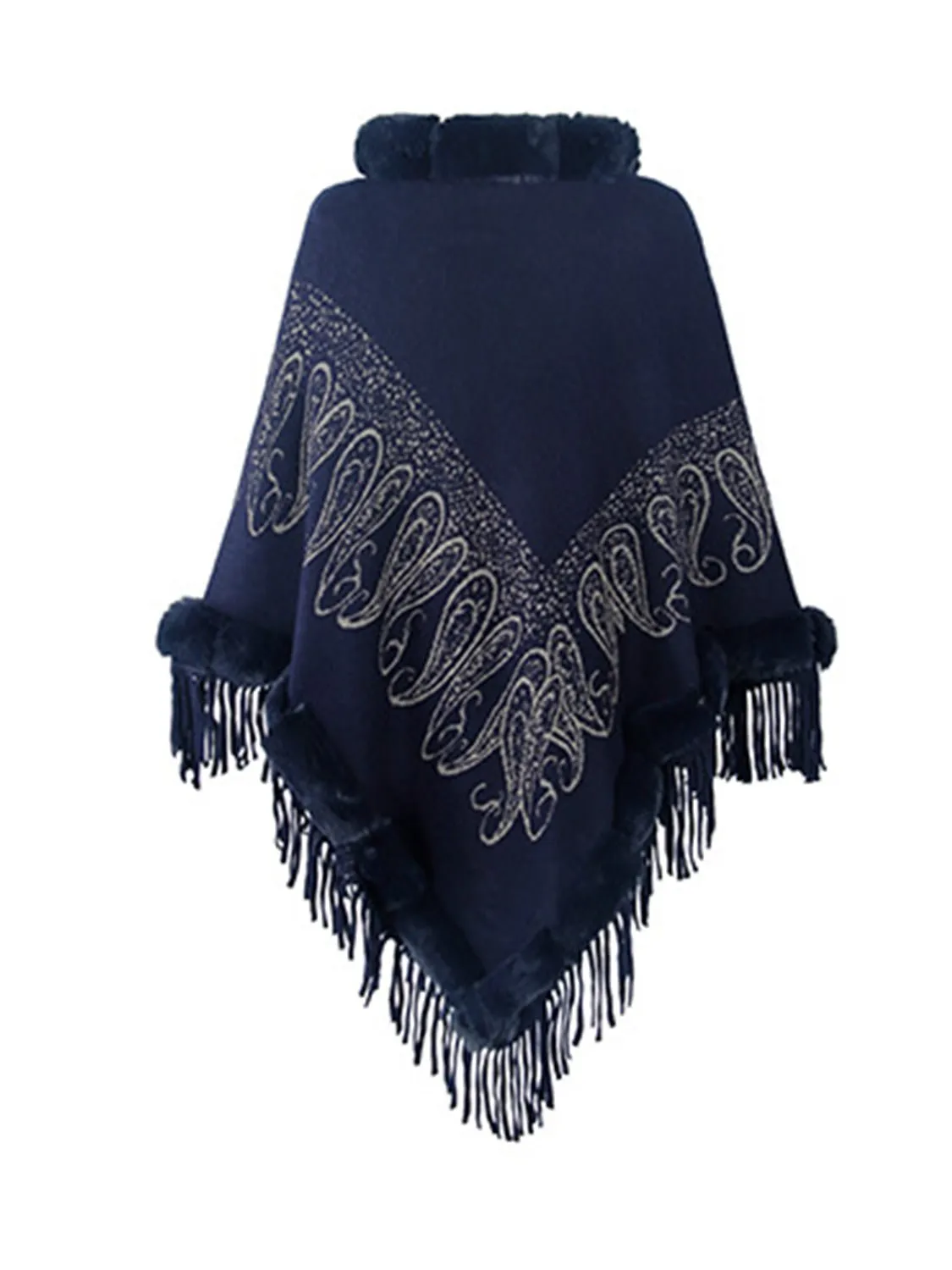 Daniella™ | Fringe Cape Sleeve Poncho