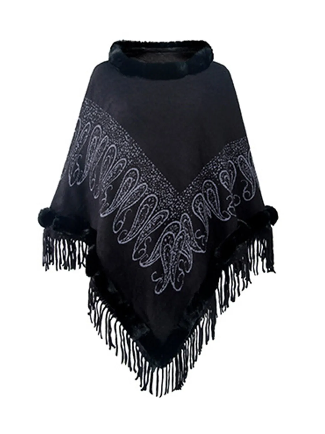 Daniella™ | Fringe Cape Sleeve Poncho