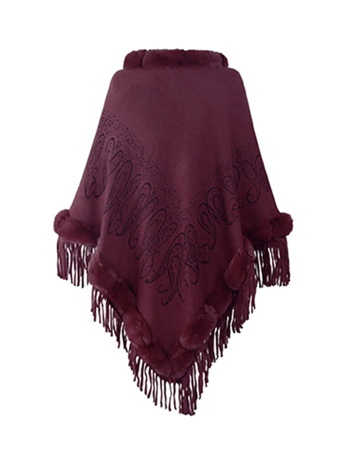 Daniella™ | Fringe Cape Sleeve Poncho