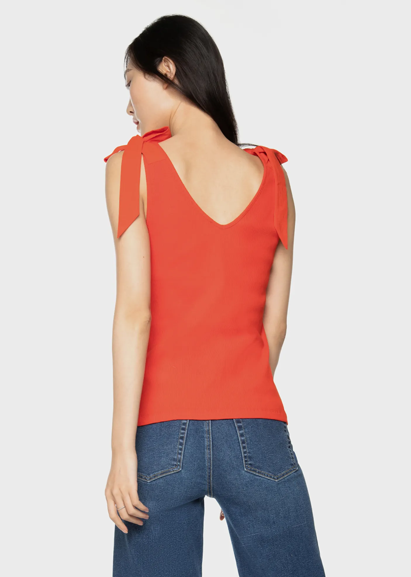 Dex Shoulder Tie Knit Tank