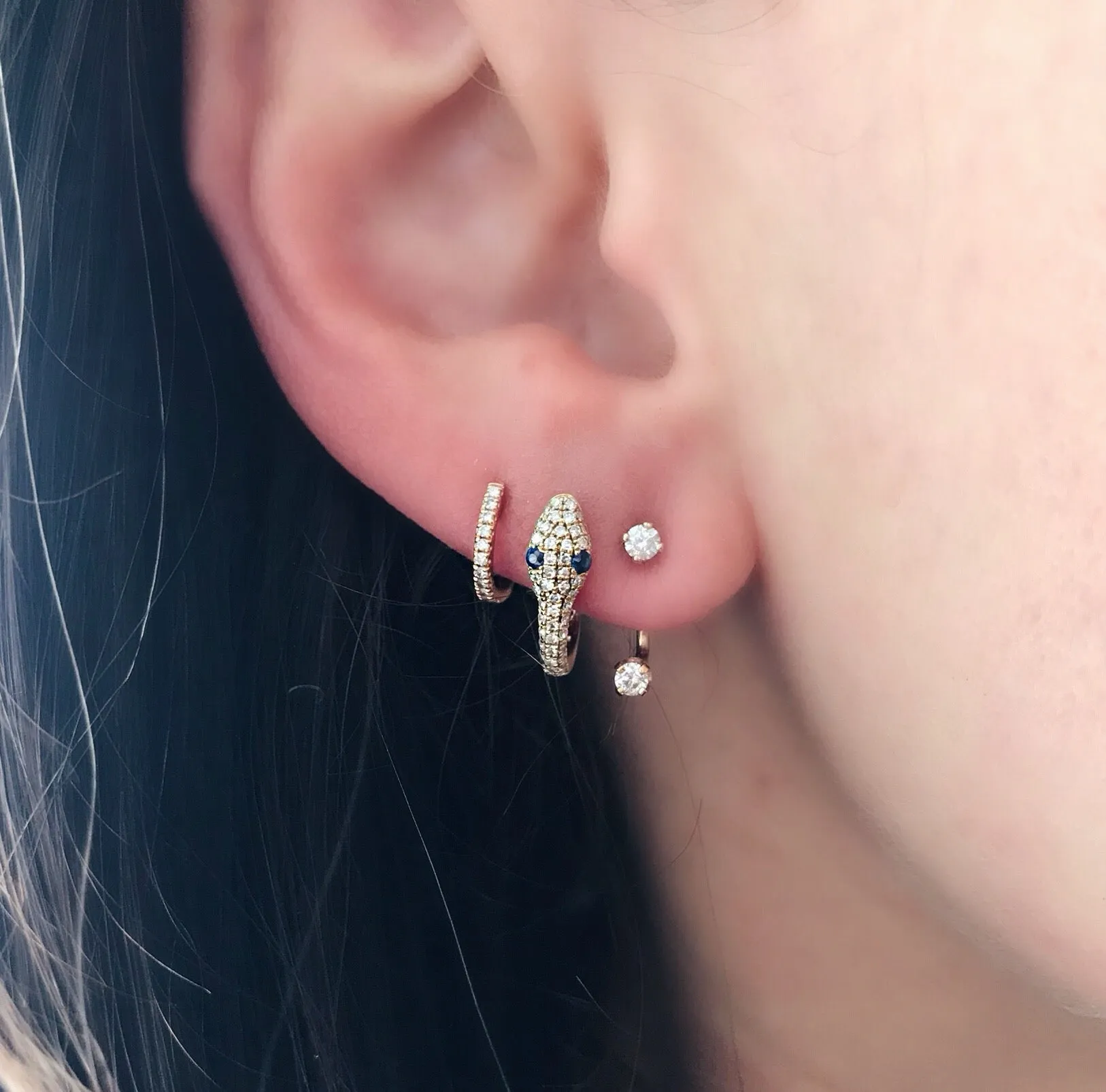 Diamond Floating Jacket Earrings