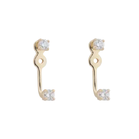 Diamond Floating Jacket Earrings