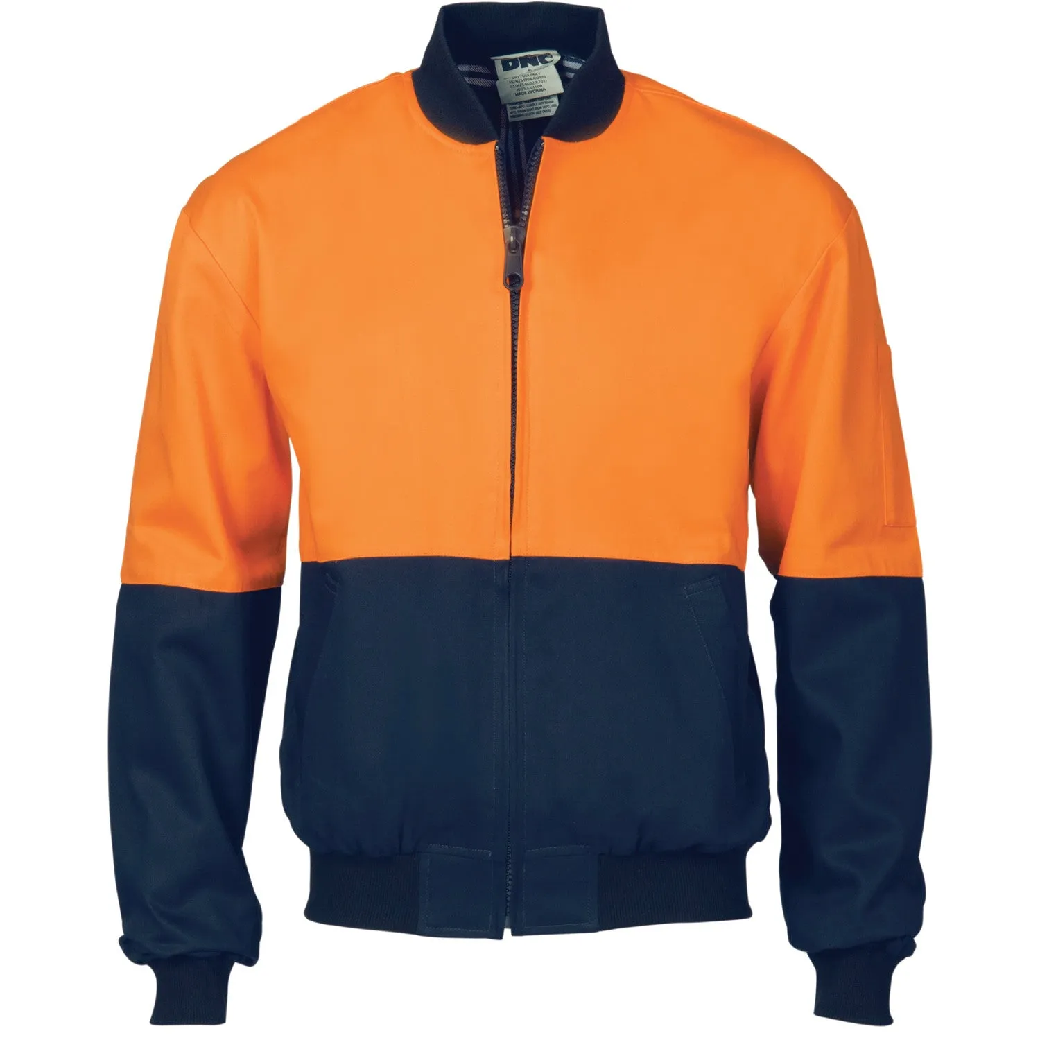 DNC Hi Vis Two Tone Cotton Bomber Jacket (3757)