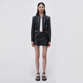 Doreen Vegan Leather Bomber Jacket