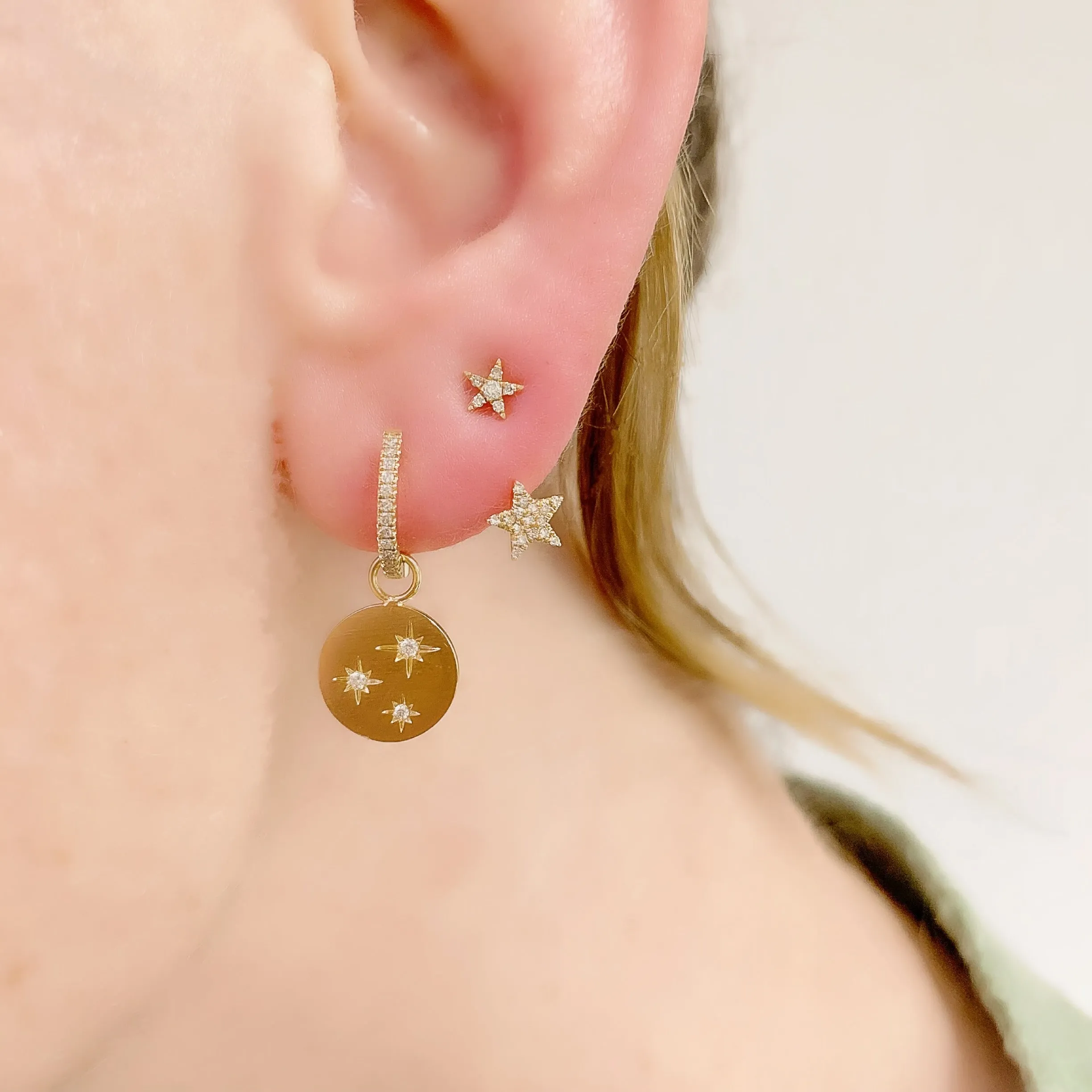 Double Star Jacket Earrings