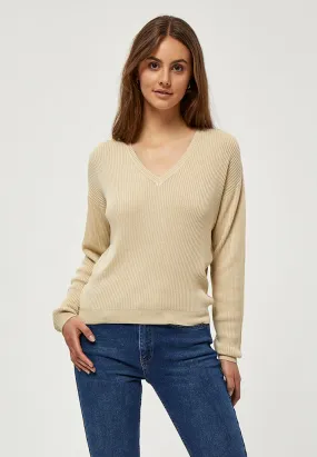 DSGeisha Rib V Pullover - OYSTER GRAY