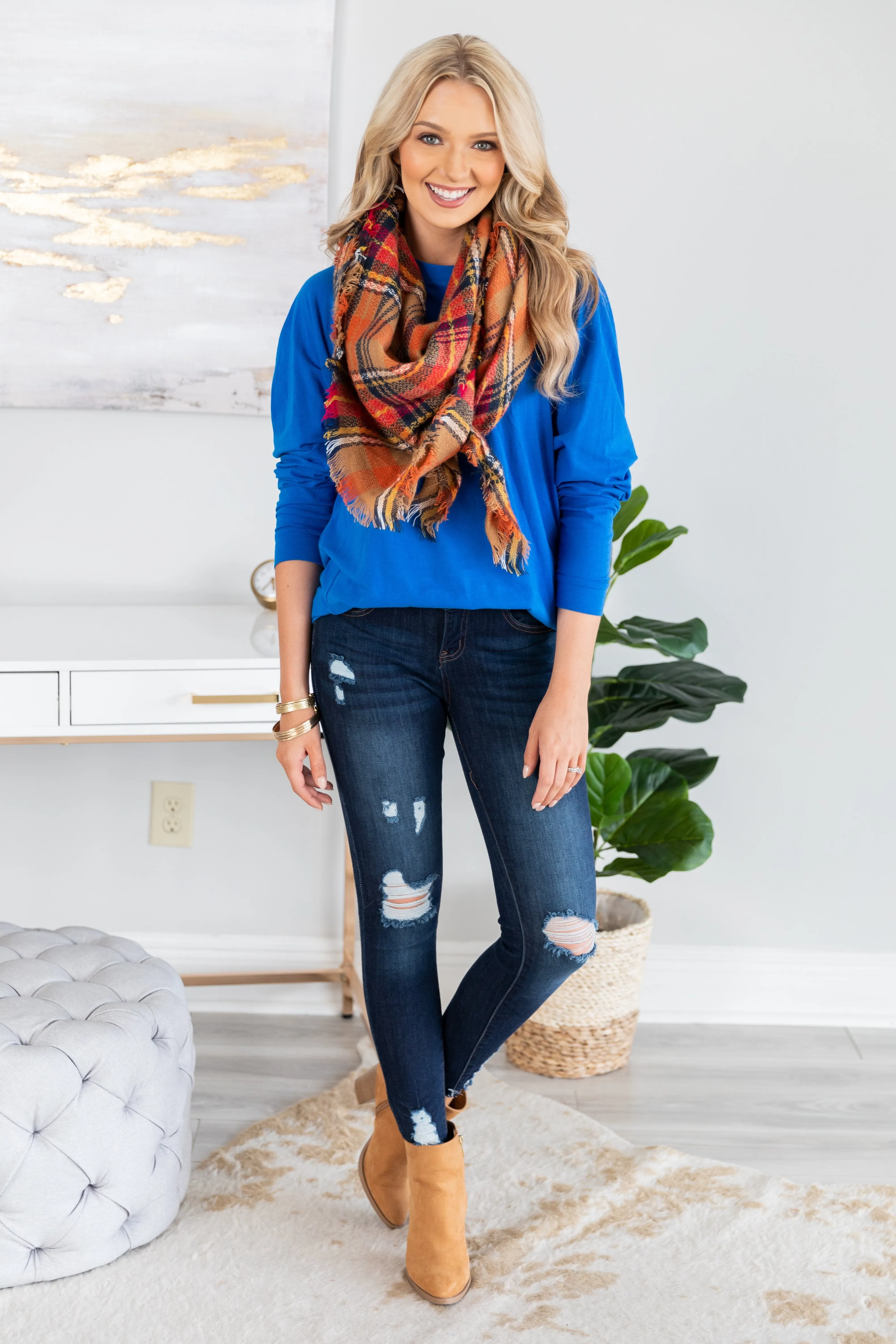 Easy Like Sunday Cobalt Blue Tunic