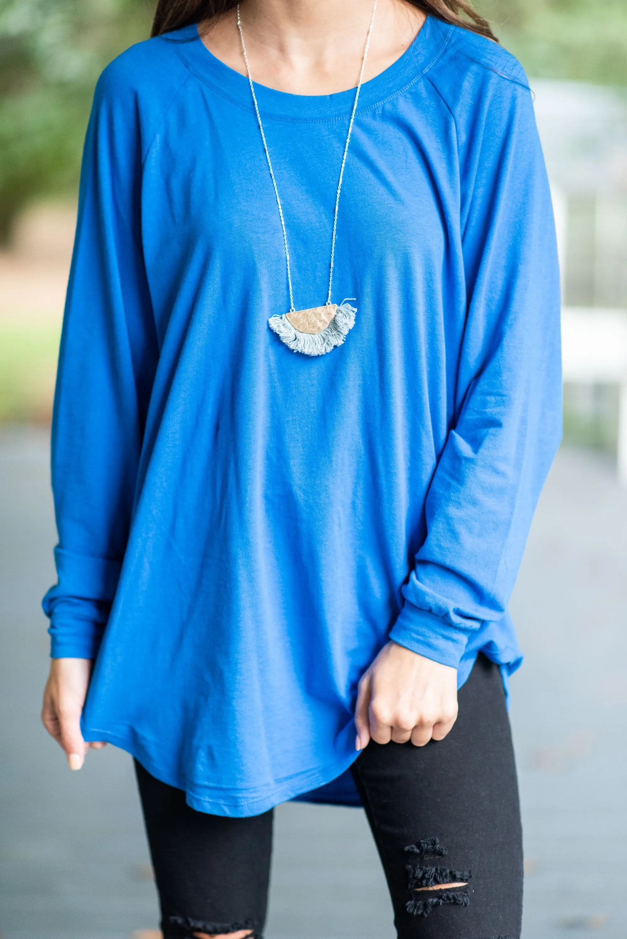 Easy Like Sunday Cobalt Blue Tunic