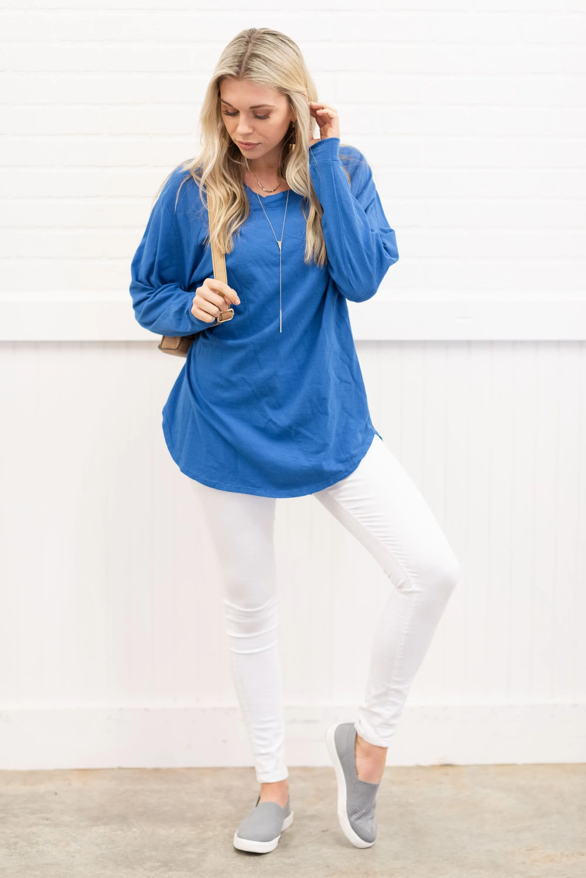 Easy Like Sunday Cobalt Blue Tunic