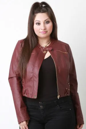 Edgy Leather Moto Jacket