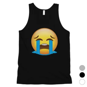 Emoji-Crying Mens Sadness Basic Emotion Best Tank Top Friend Gift