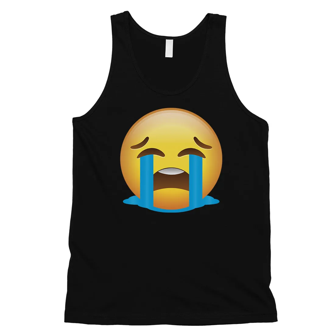 Emoji-Crying Mens Sadness Basic Emotion Best Tank Top Friend Gift