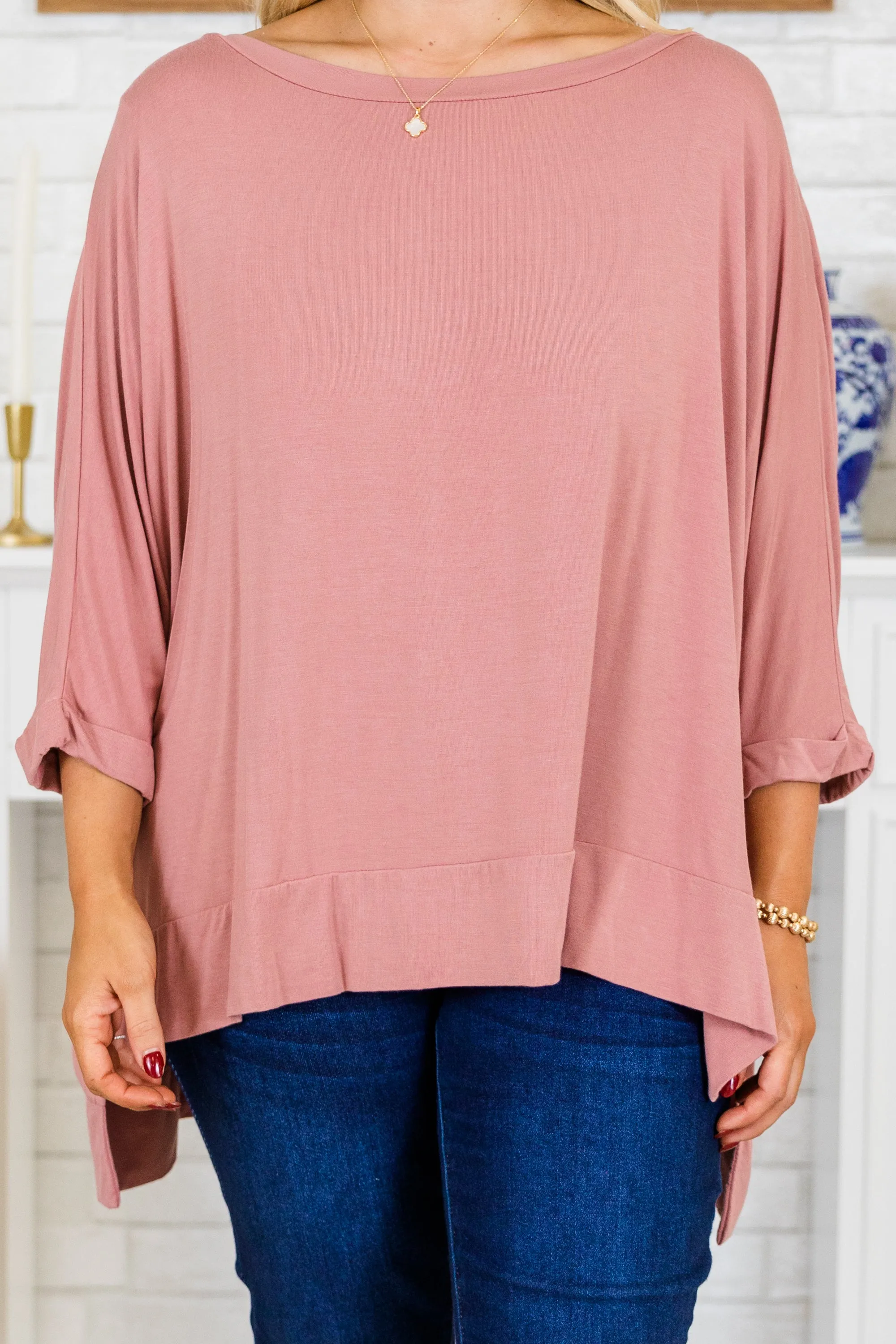 Favorite Forecast Tunic, Dark Pink