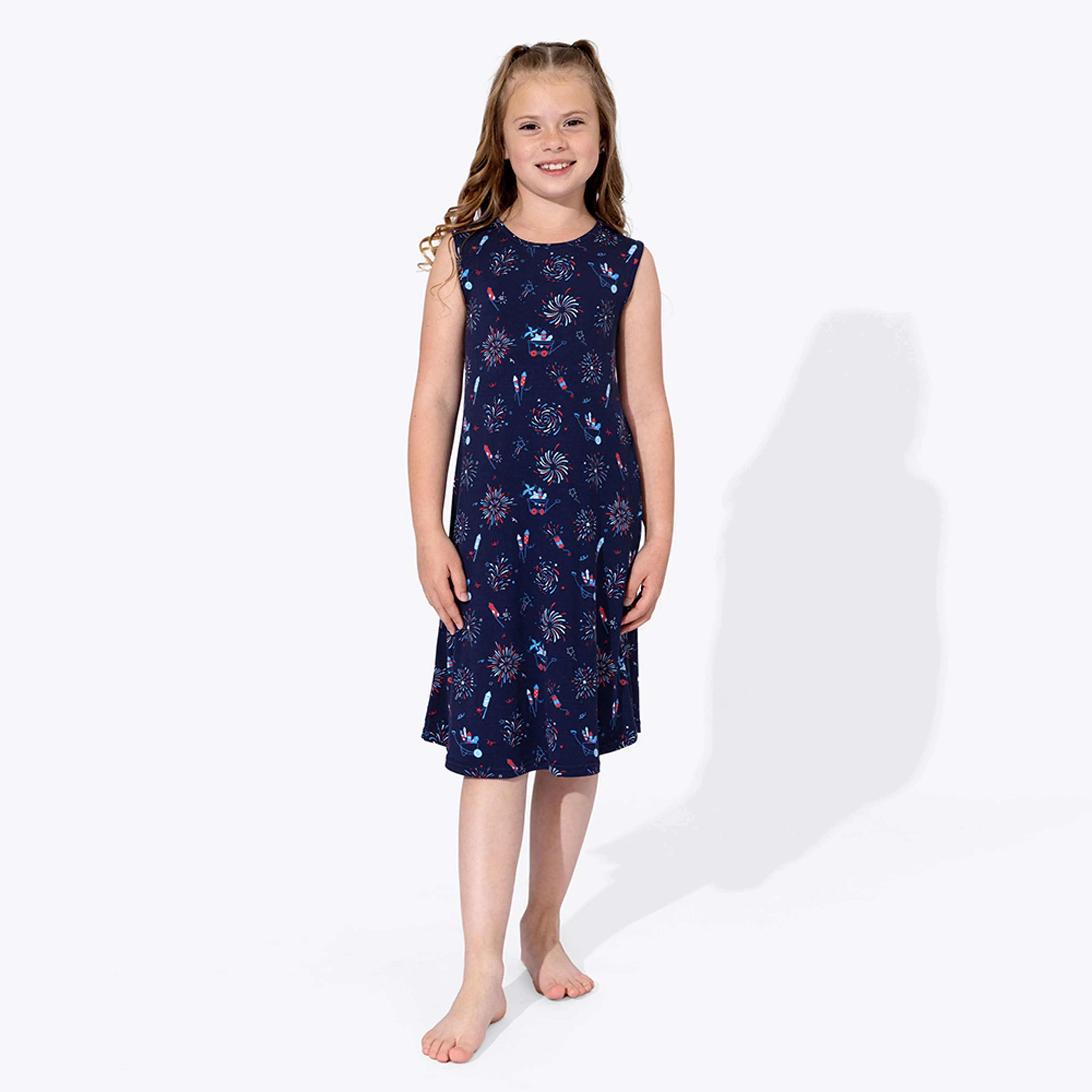 Fireworks Bamboo Girls' Sleeveless Dress