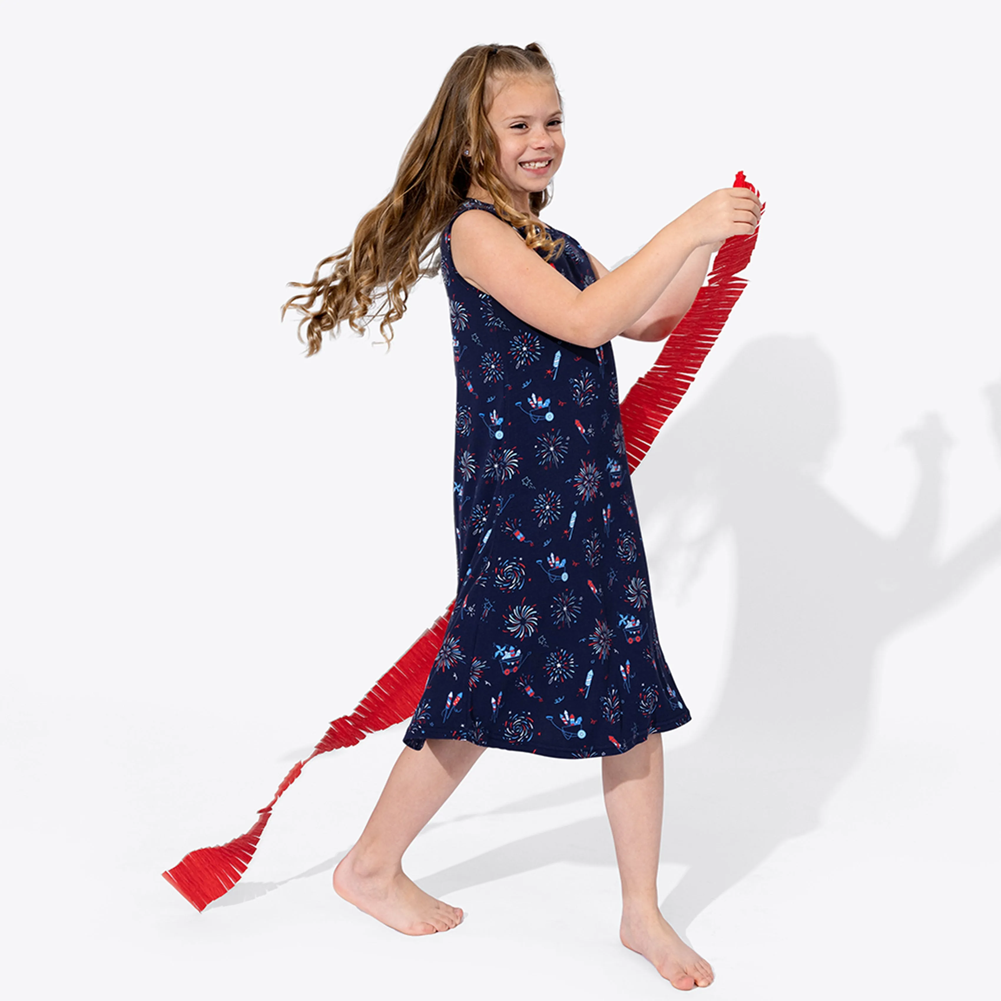 Fireworks Bamboo Girls' Sleeveless Dress