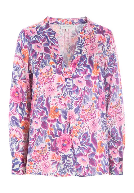 Floral Print Tunic Blouse